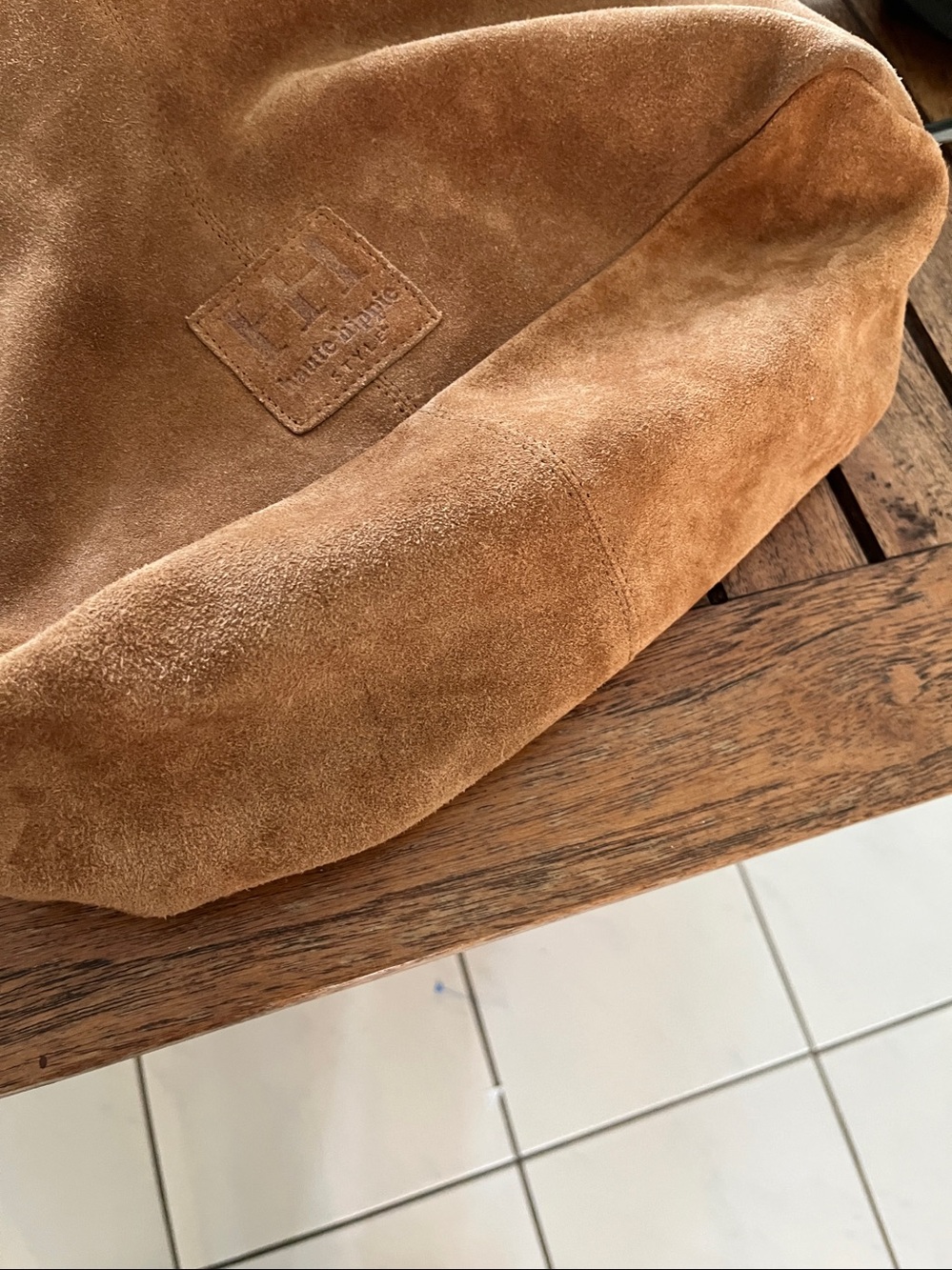 Haute Hippie Suede Messenger Bag in Chestnut leather beautiful - Picture 9 of 9